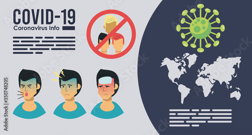 corona virus infographic with symptoms