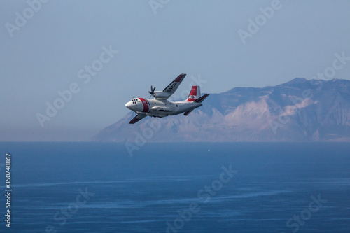 plane with Catalina in background