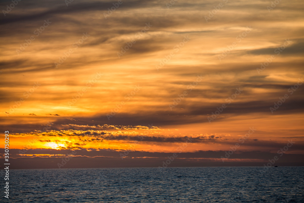 sunset over the sea sunset over the sea