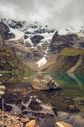 Humantay lake in Peru Salkantay trek