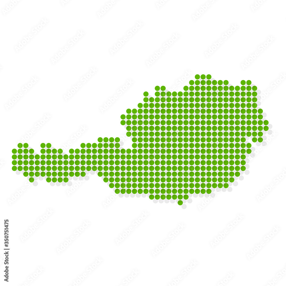 オーストリア　地図　緑　アイコン