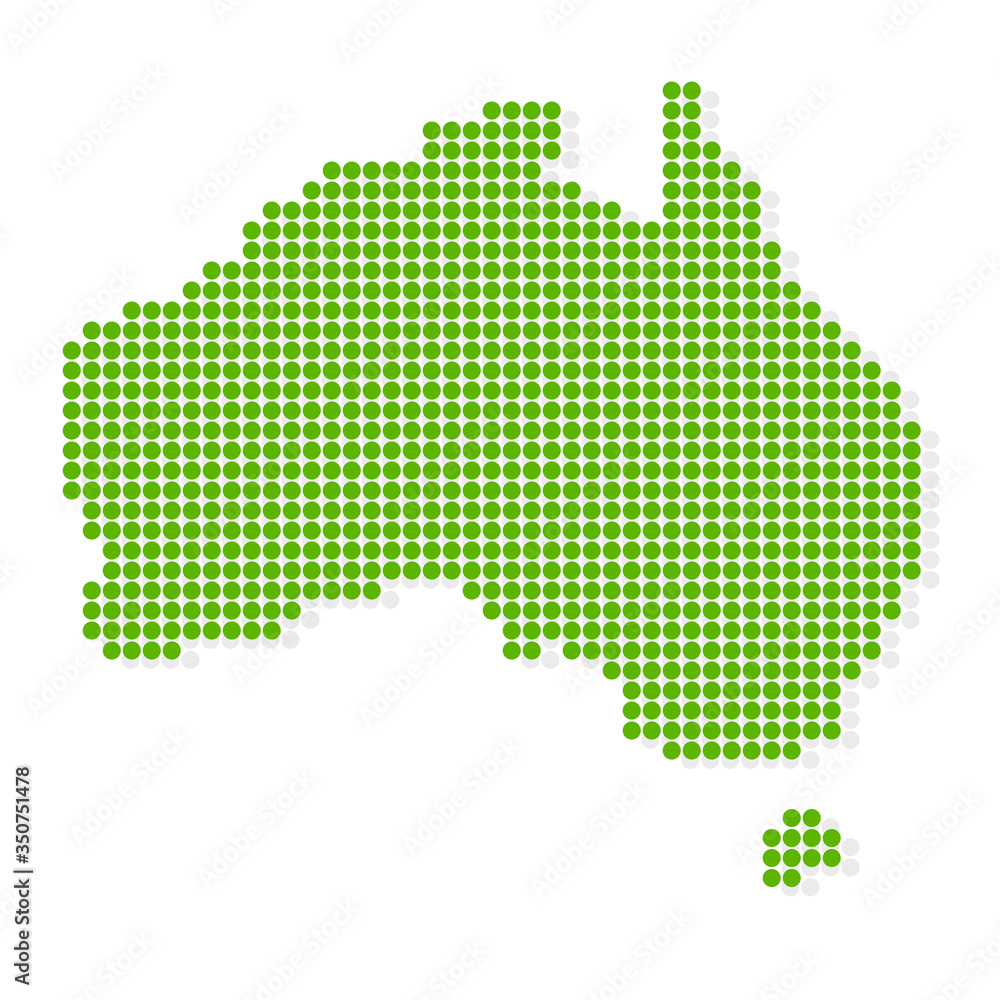 オーストラリア　地図　緑　アイコン