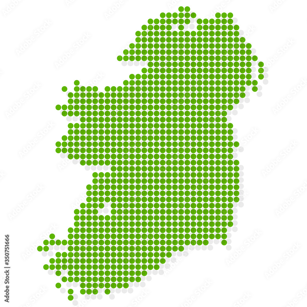 アイルランド　地図　緑　アイコン