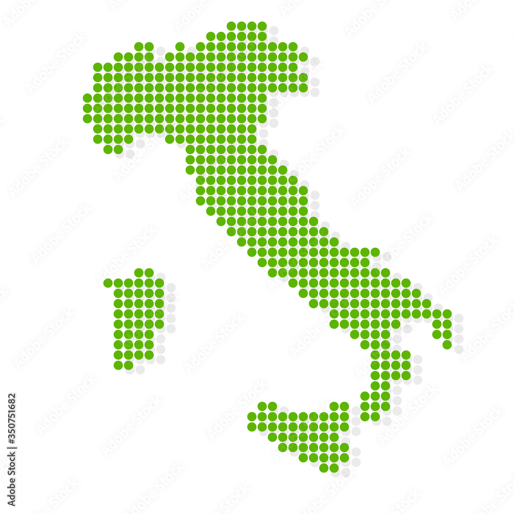 イタリア　地図　緑　アイコン
