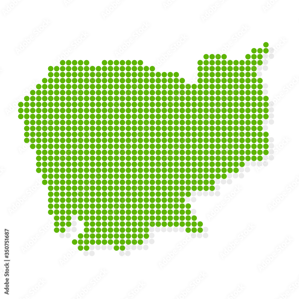 カンボジア　地図　緑　アイコン