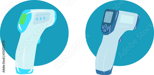 Infrared electronic thermometer vector illustration 