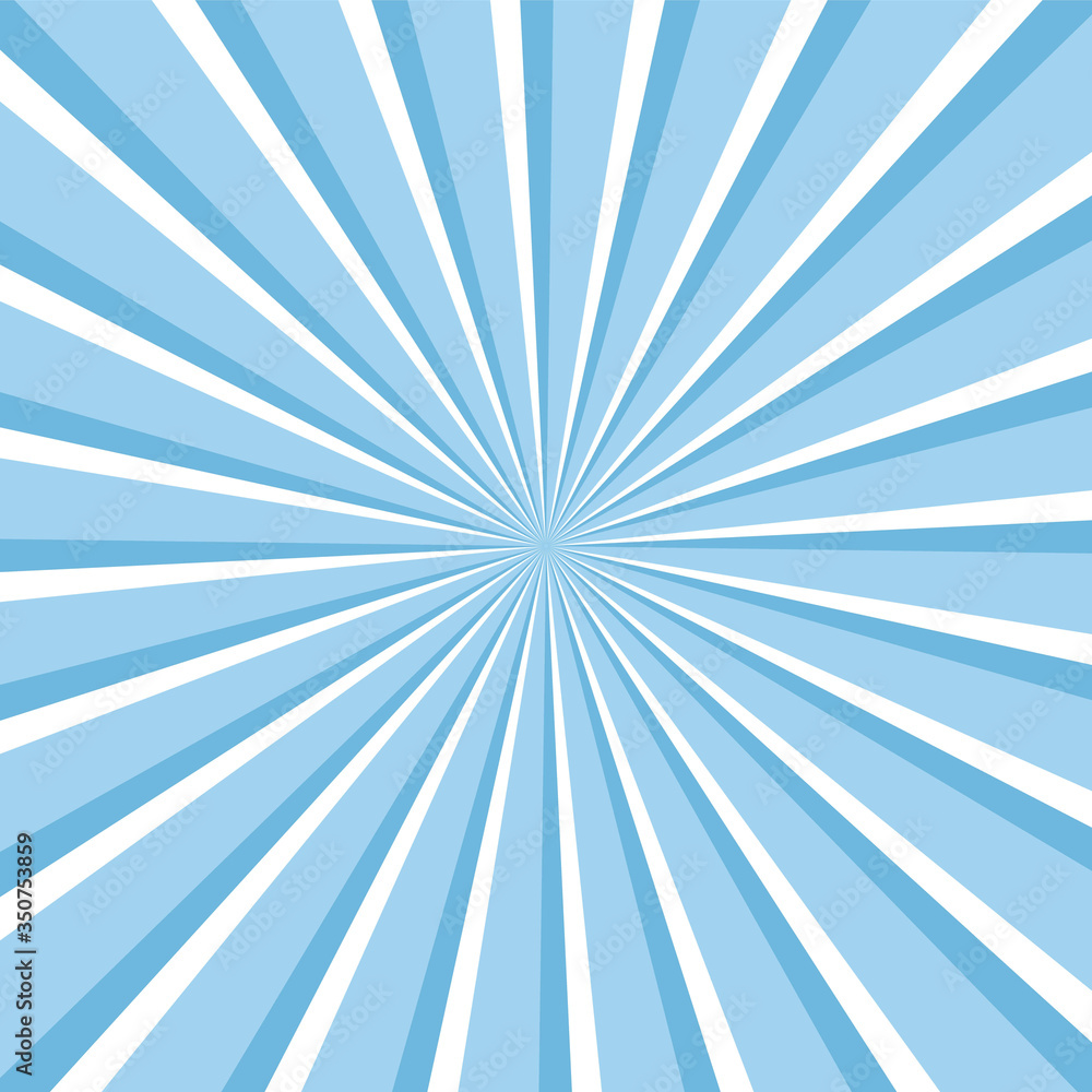 Blue sky ray burst style background vector design