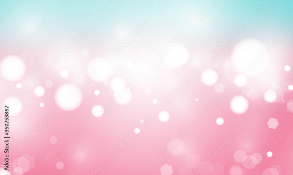 abstract pink background with blur bokeh light effect for wedding vector magic holiday poster design.