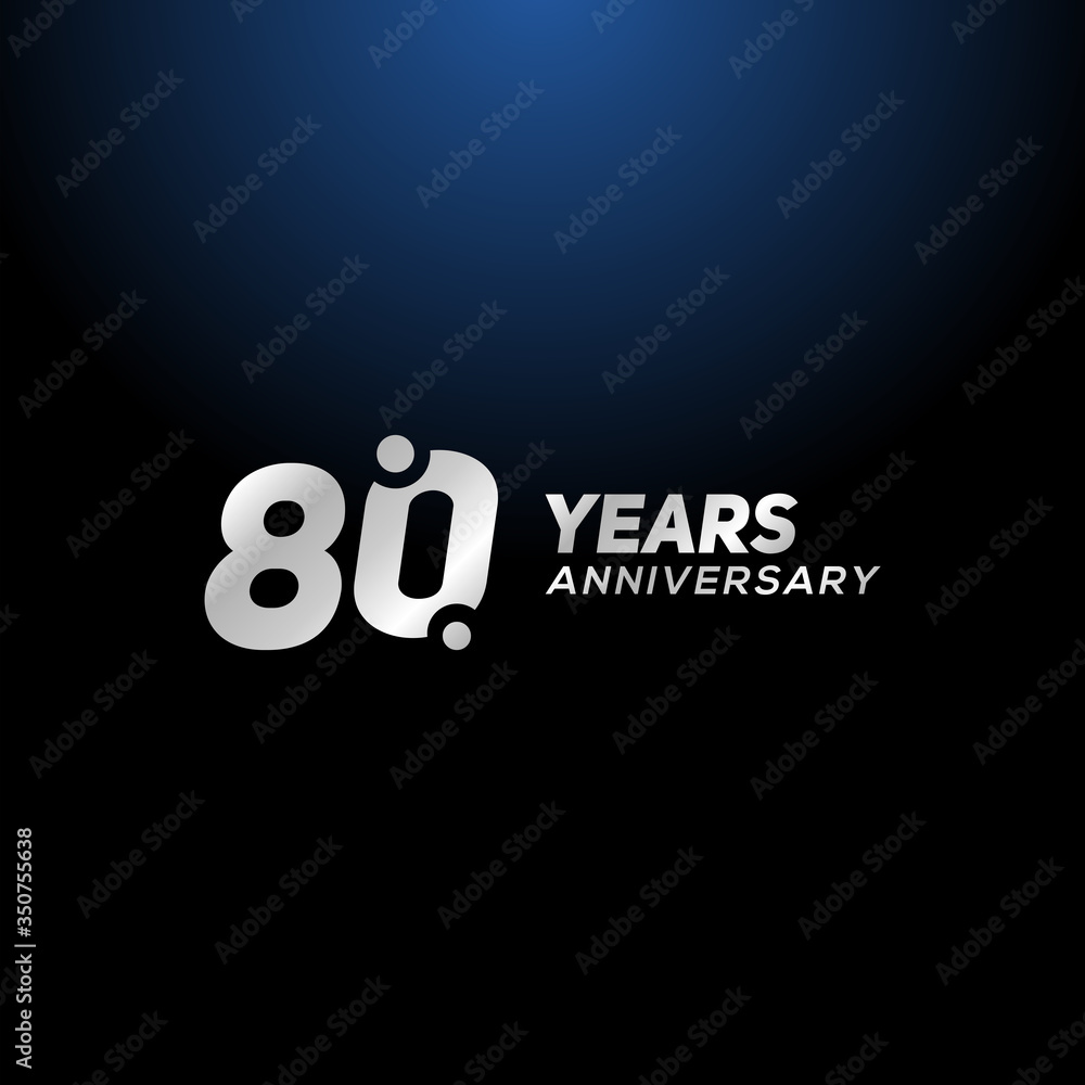 80 Years Anniversary Vector Design 80 Years Anniversary Vector Design