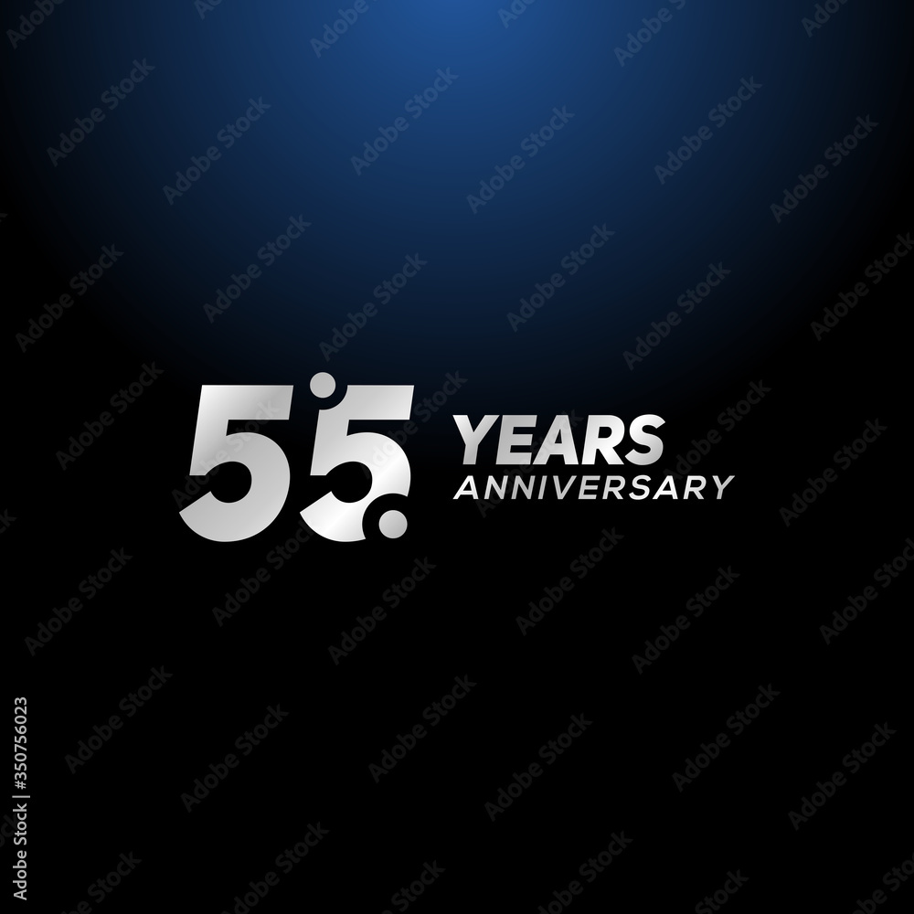 55 Years Anniversary Vector Design 55 Years Anniversary Vector Design
