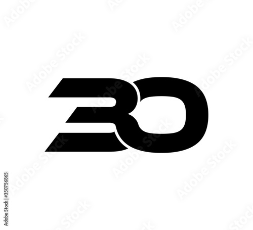 Initial 2 numbers Logo Modern Simple Black 30