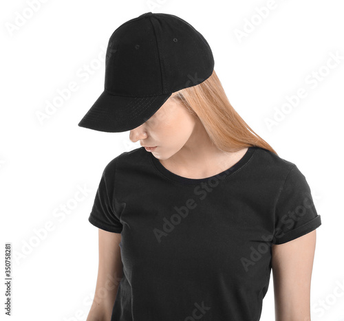 Beautiful young woman in st...