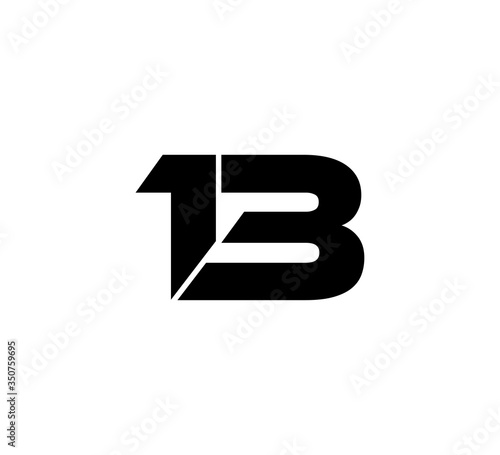 Initial 2 numbers Logo Modern Simple Black 13
