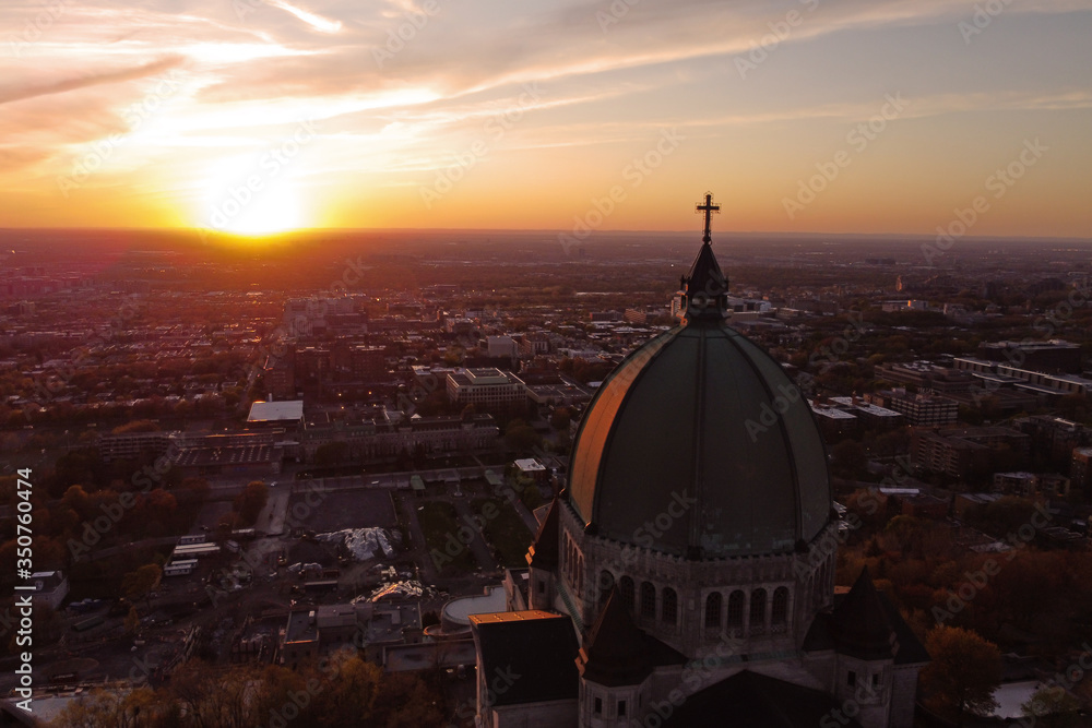 Montreal Oratoire St-Joseph with sunset light