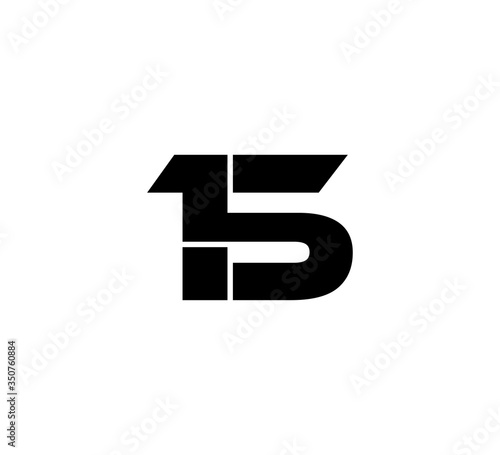 Initial 2 numbers Logo Modern Simple Black 15