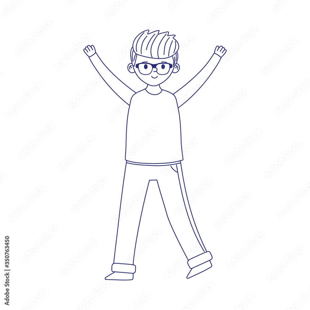 Avatar man cartoon with glasses vector design Avatar man cartoon with glasses vector design