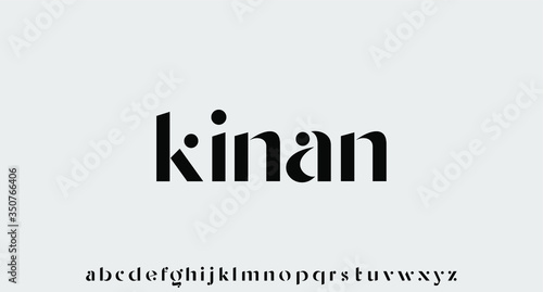 kinan, luxury unique and memorable font alphabet vector