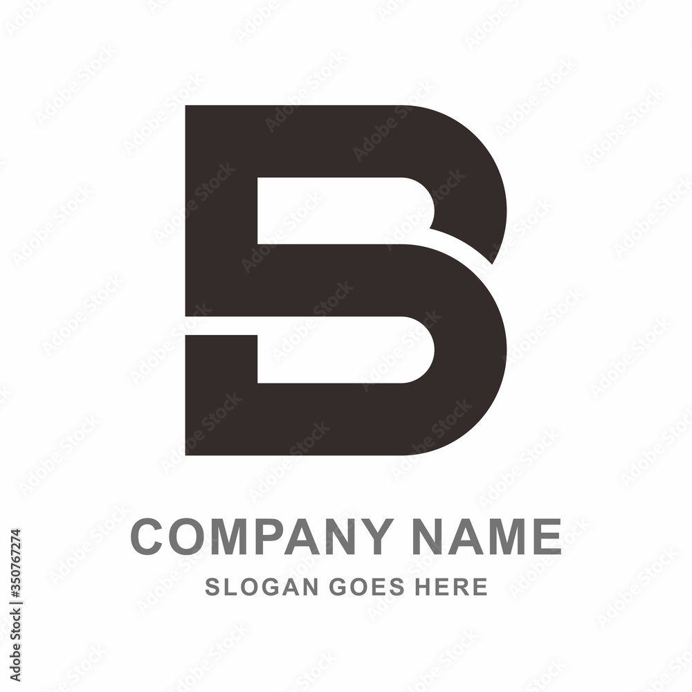 Monogram Letter B Business Company Vector Logo Design Monogram Letter B Business Company Vector Logo Design