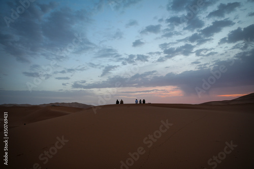 Dawn in the Sahara Desert.