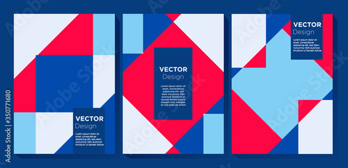 Red and Blue Geometric Background