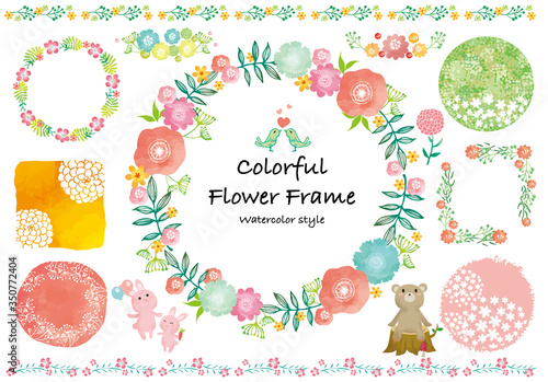 北欧風 木 手書き 線画 葉 葉っぱ 緑 イラスト フレーム 花 水彩 ナチュラル かわいい ガーリー Stock Vector Adobe Stock