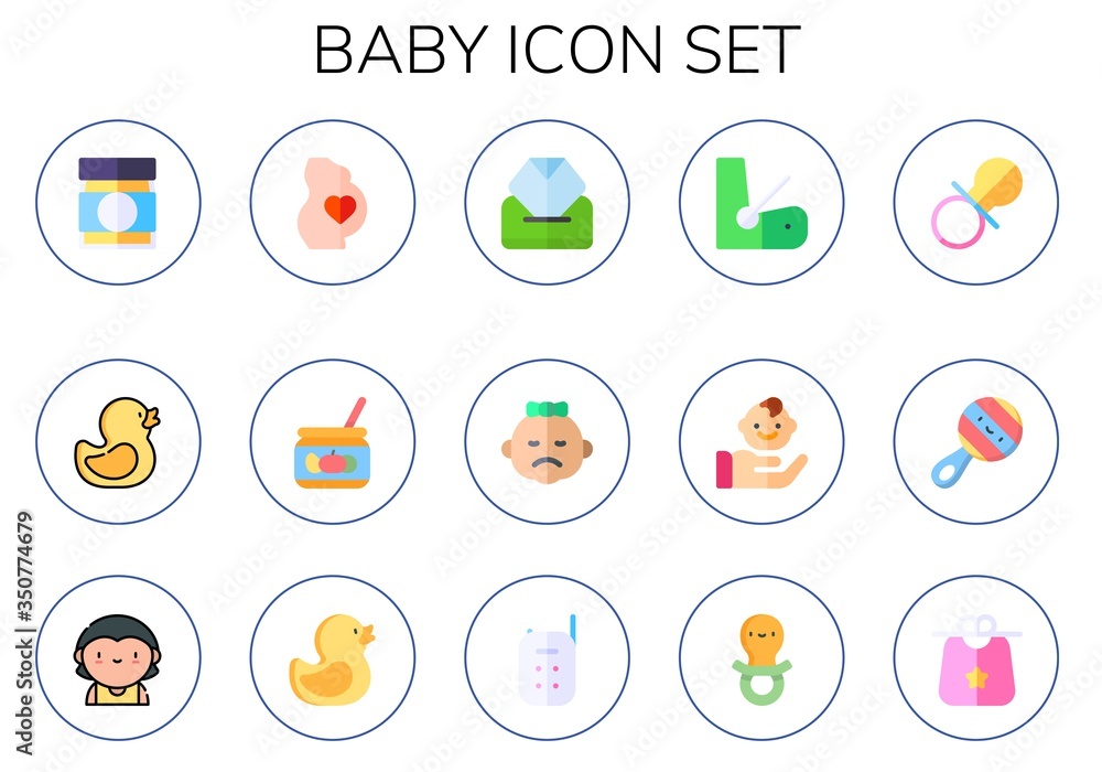 Fototapeta premium baby icon set