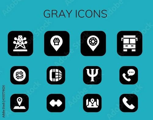 gray icon set