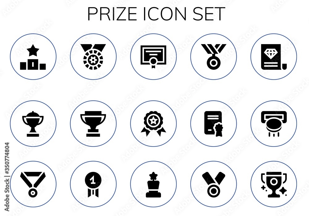 prize icon set prize icon set