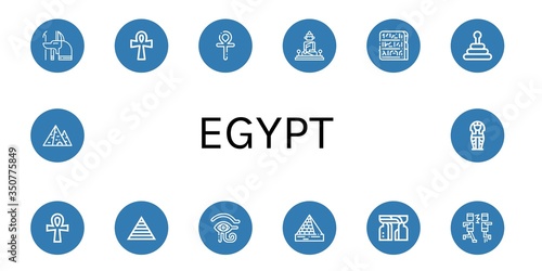 egypt icon set