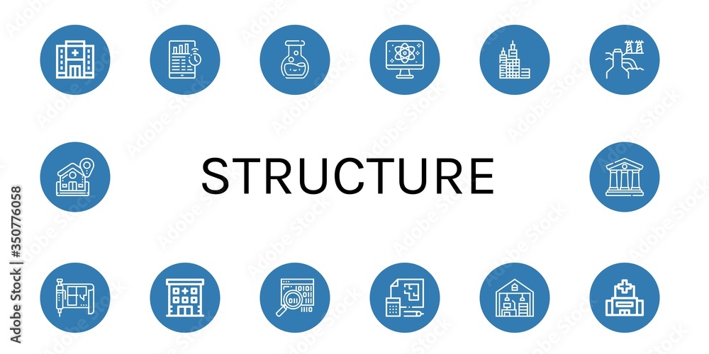 structure icon set structure icon set
