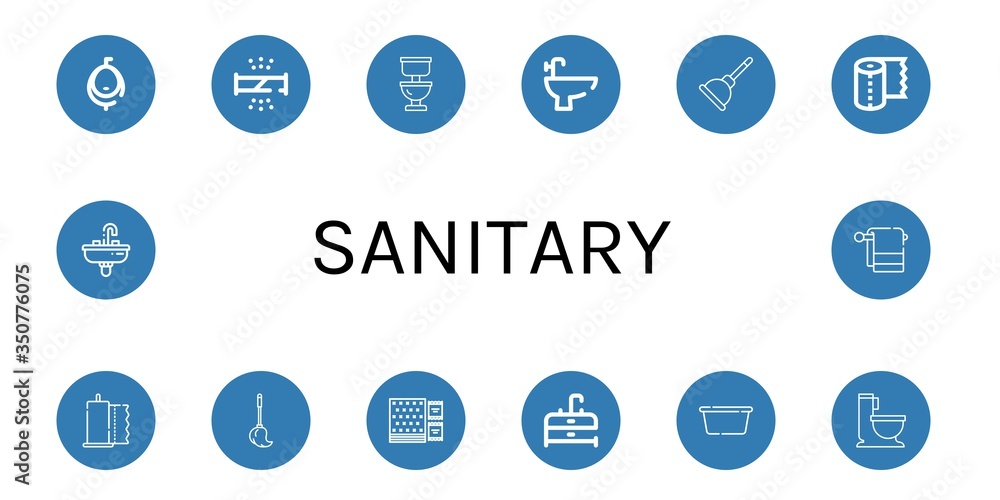 sanitary icon set sanitary icon set