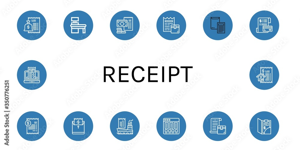 receipt icon set receipt icon set