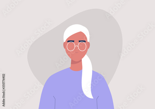 A portrait of a young female character