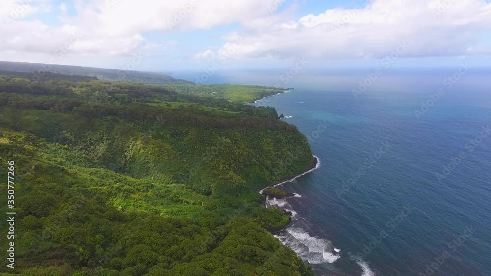 Makapipi Falls Hana Highway Maui Hawaii Drone Video Makapipi Falls Hana Highway Maui Hawaii Drone Video