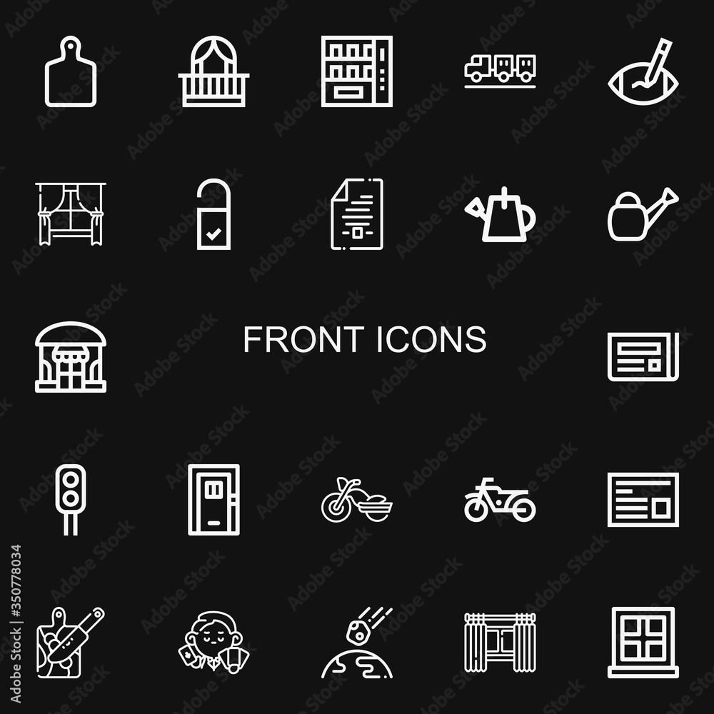 Editable 22 front icons for web and mobile Editable 22 front icons for web and mobile