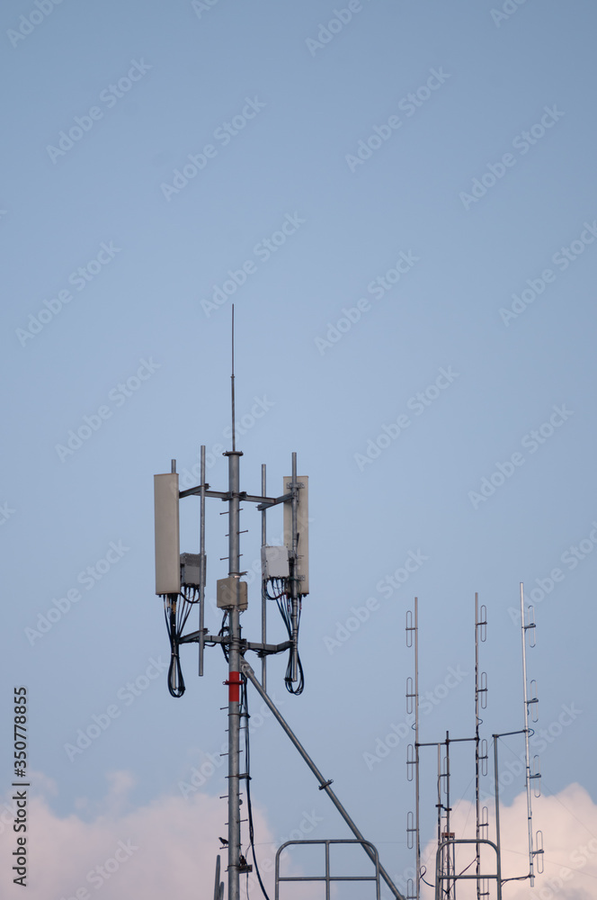 antenna on blue sky at ayutthaya thailand antenna on blue sky at ayutthaya thailand