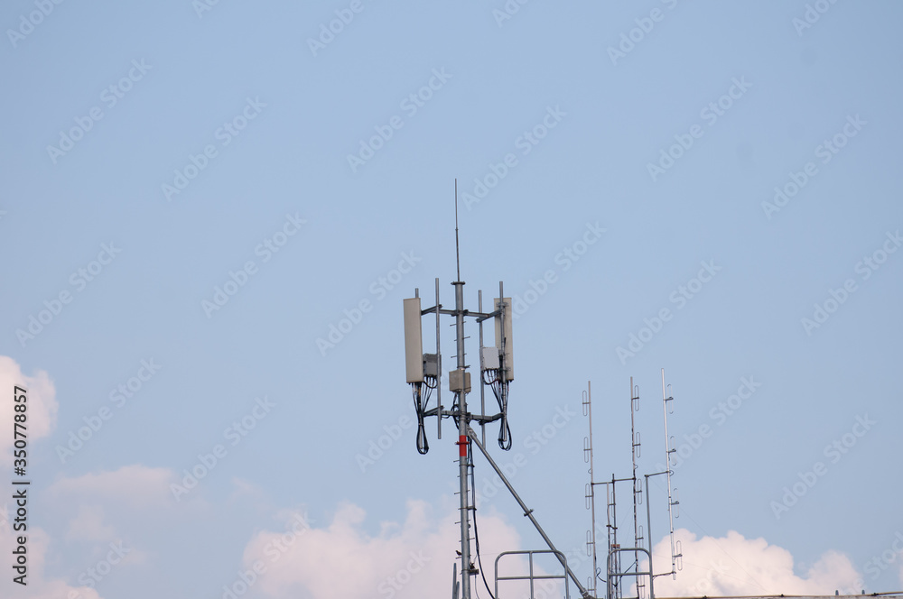 antenna on blue sky at ayutthaya thailand antenna on blue sky at ayutthaya thailand