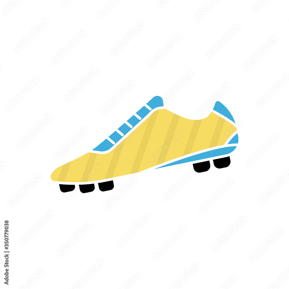 Soccer boots flat icon. Design template vector Soccer boots flat icon. Design template vector