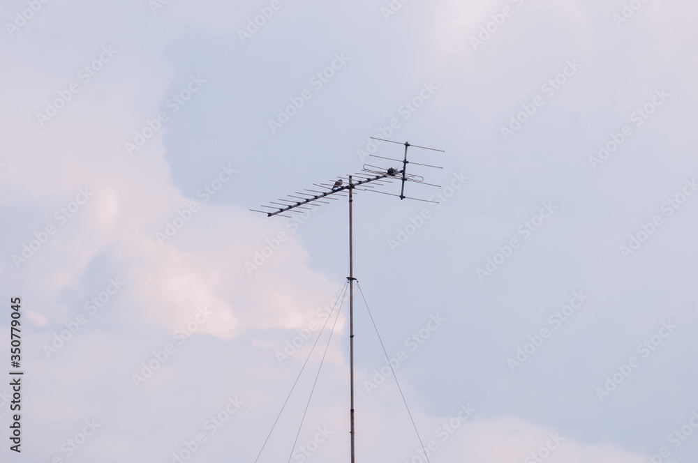 antenna on blue sky at ayutthaya thailand antenna on blue sky at ayutthaya thailand