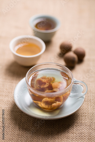 A cup of longan tea