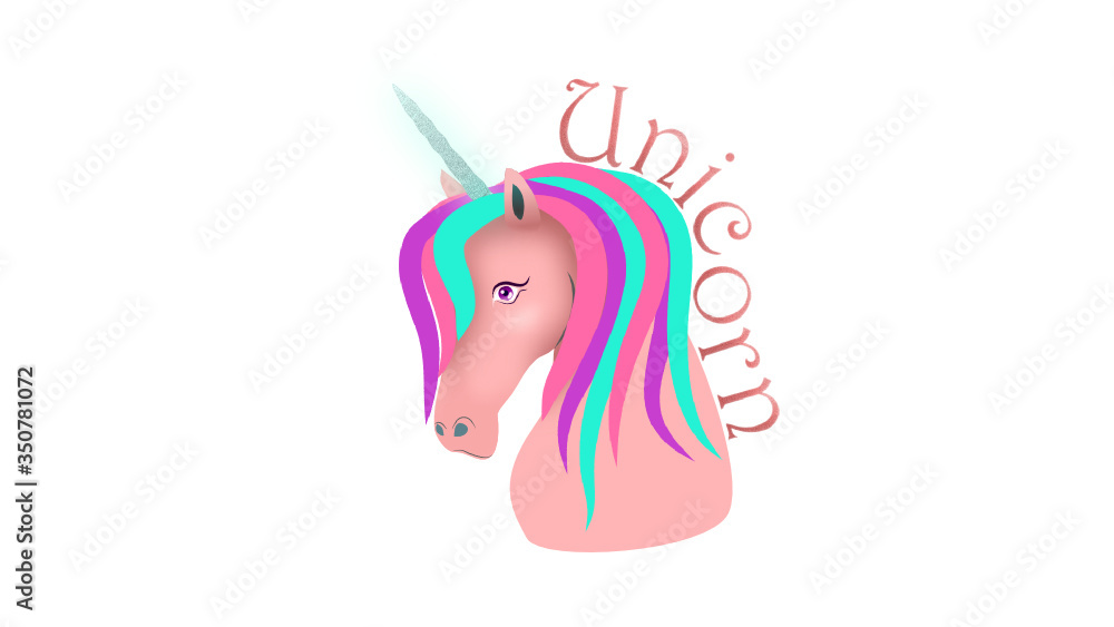 a pink unicorn on a white background a pink unicorn on a white background