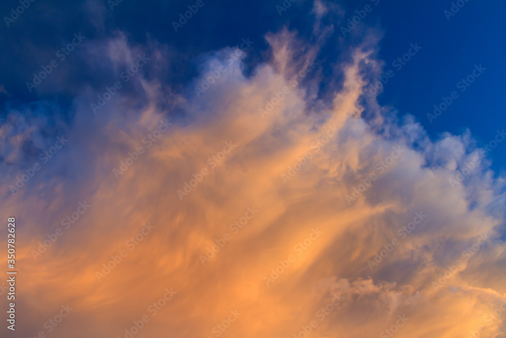 Beautiful twilight sky and cloudy in sunset background