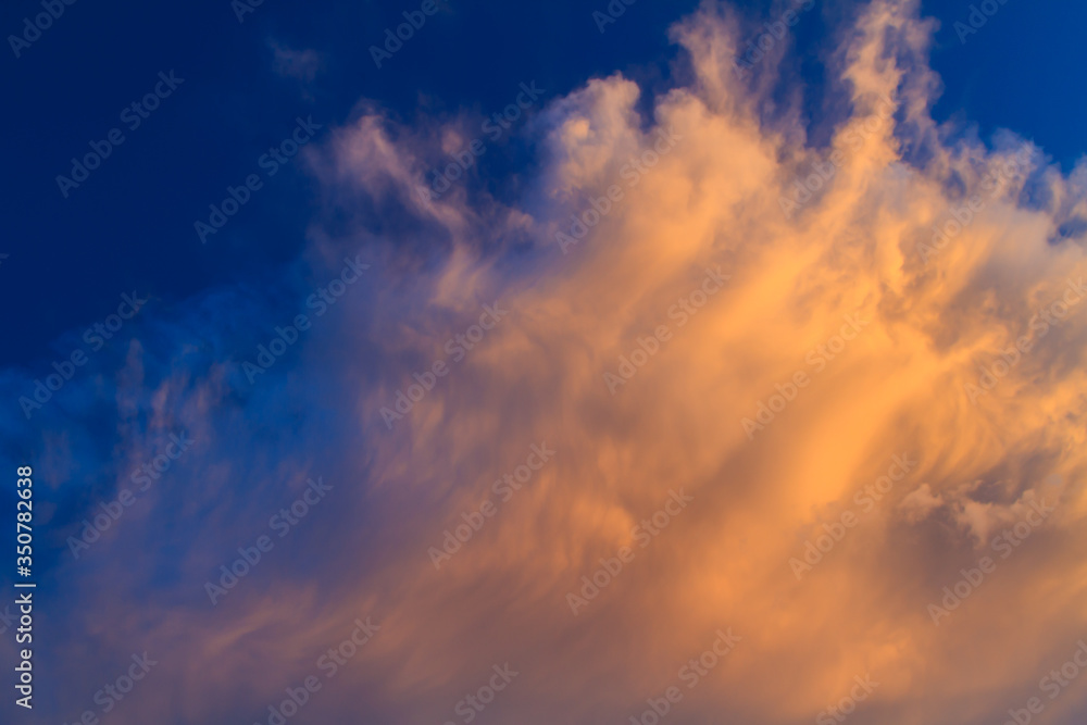 Beautiful twilight sky and cloudy in sunset background