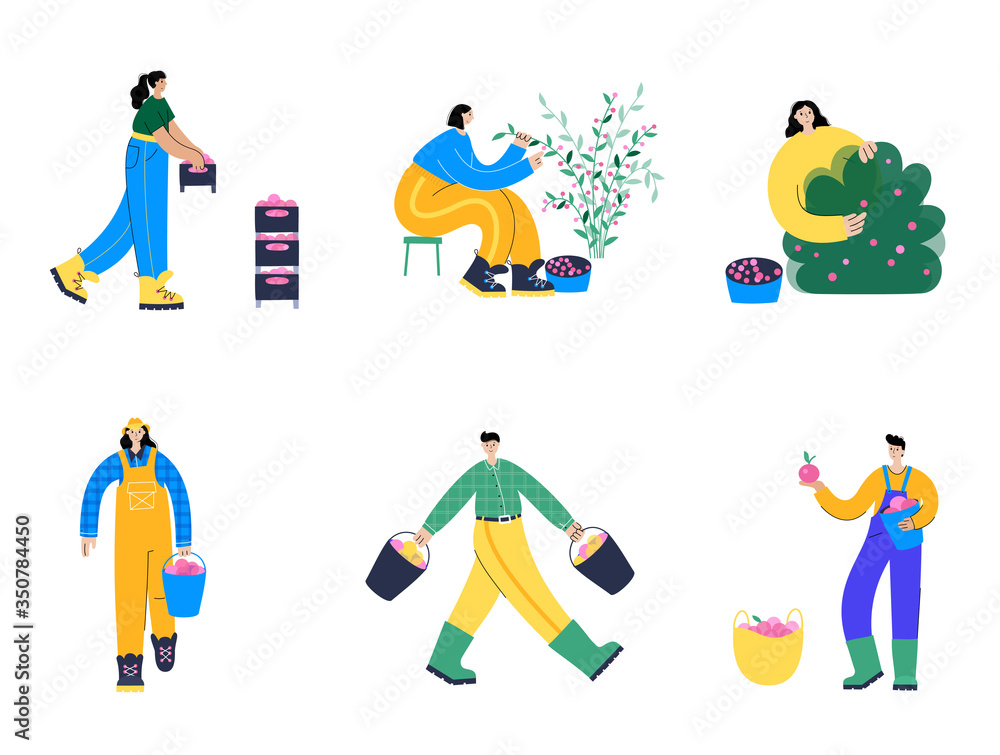 Fototapeta premium Garden work concept vector 