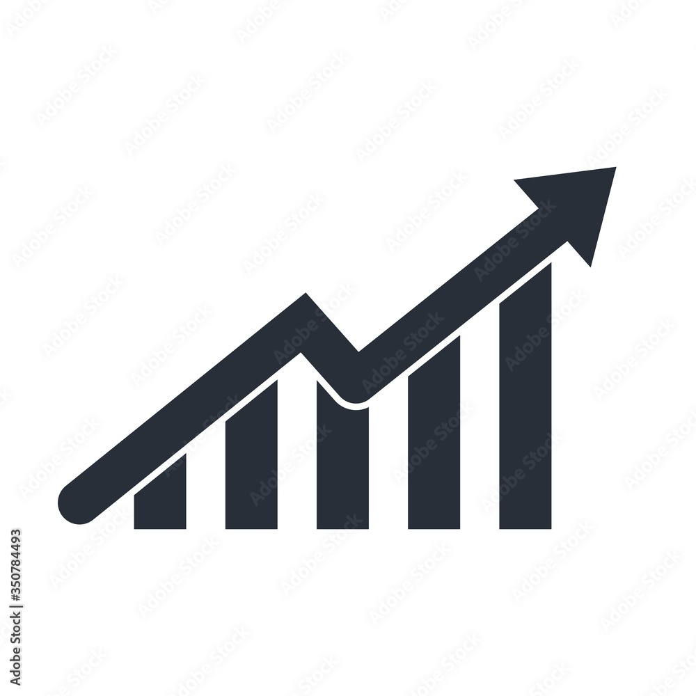 Scheme index increase. Vector icon isolated on white background. Scheme index increase. Vector icon isolated on white background.