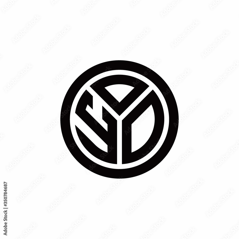 YD monogram logo with circle outline design template YD monogram logo with circle outline design template