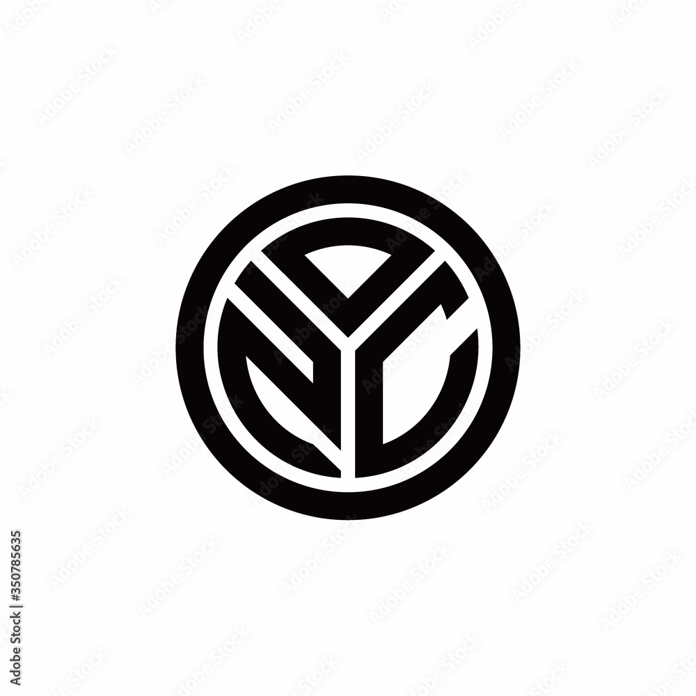 ZC monogram logo with circle outline design template ZC monogram logo with circle outline design template