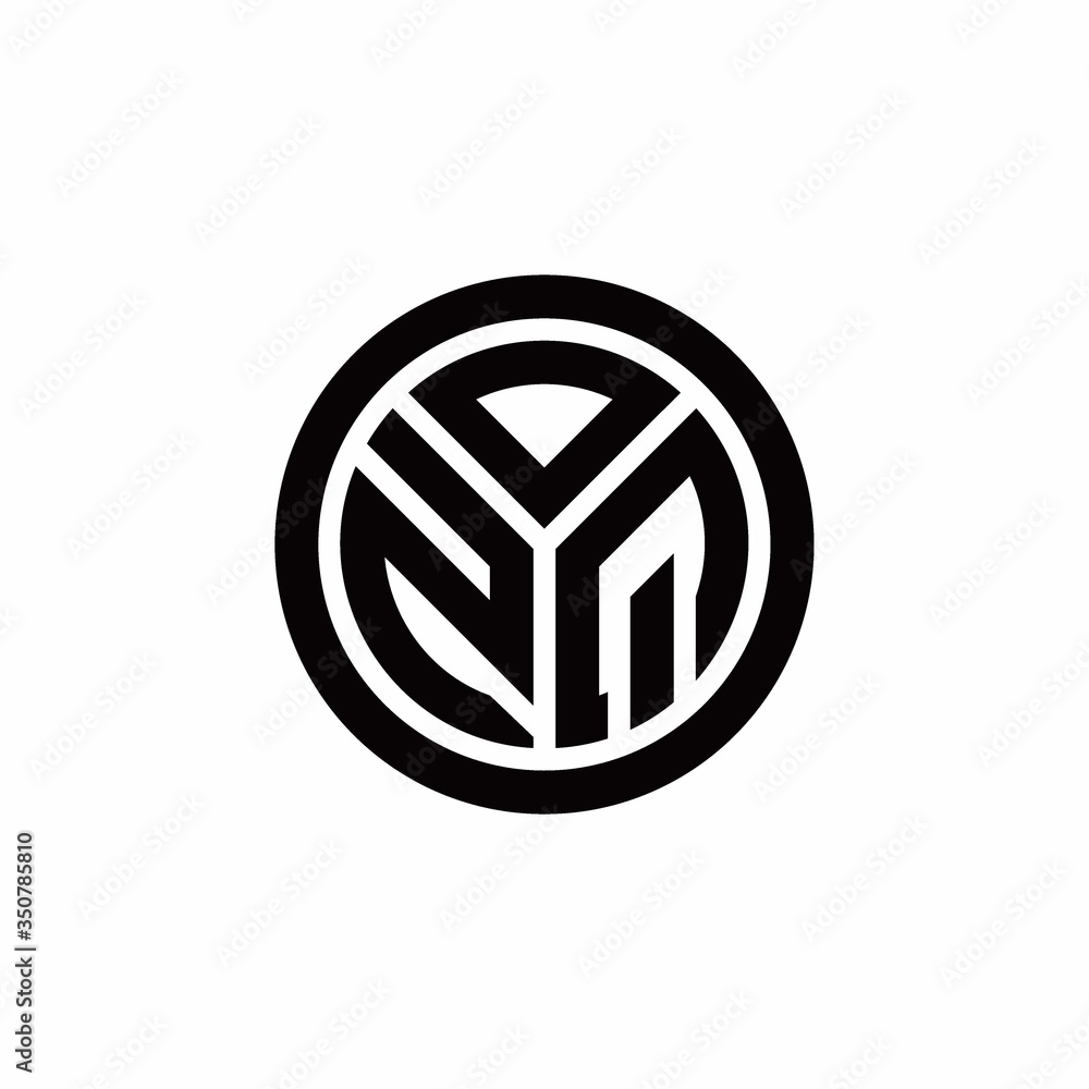 ZQ monogram logo with circle outline design template ZQ monogram logo with circle outline design template