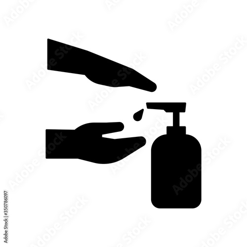 Silhouette hand sanitizer alcohol gel cleaning