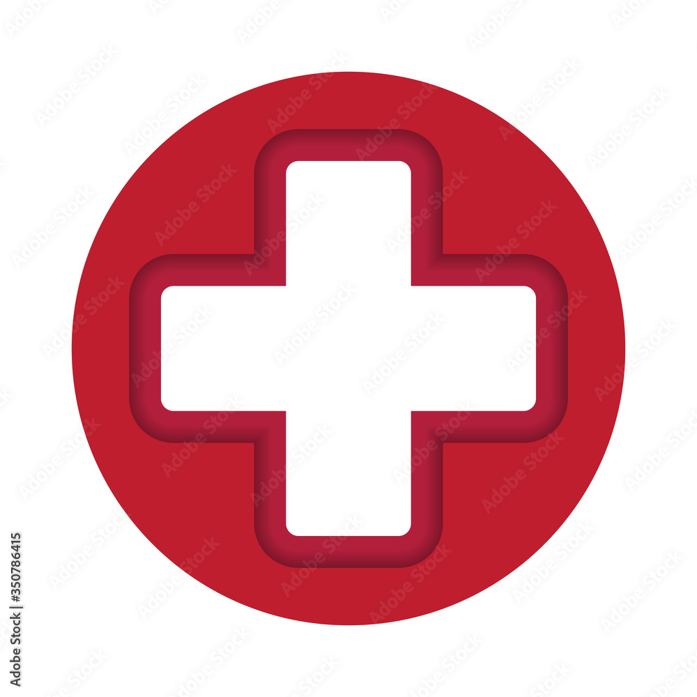 Emergency first aid medical sign for app and websites Emergency first aid medical sign for app and websites